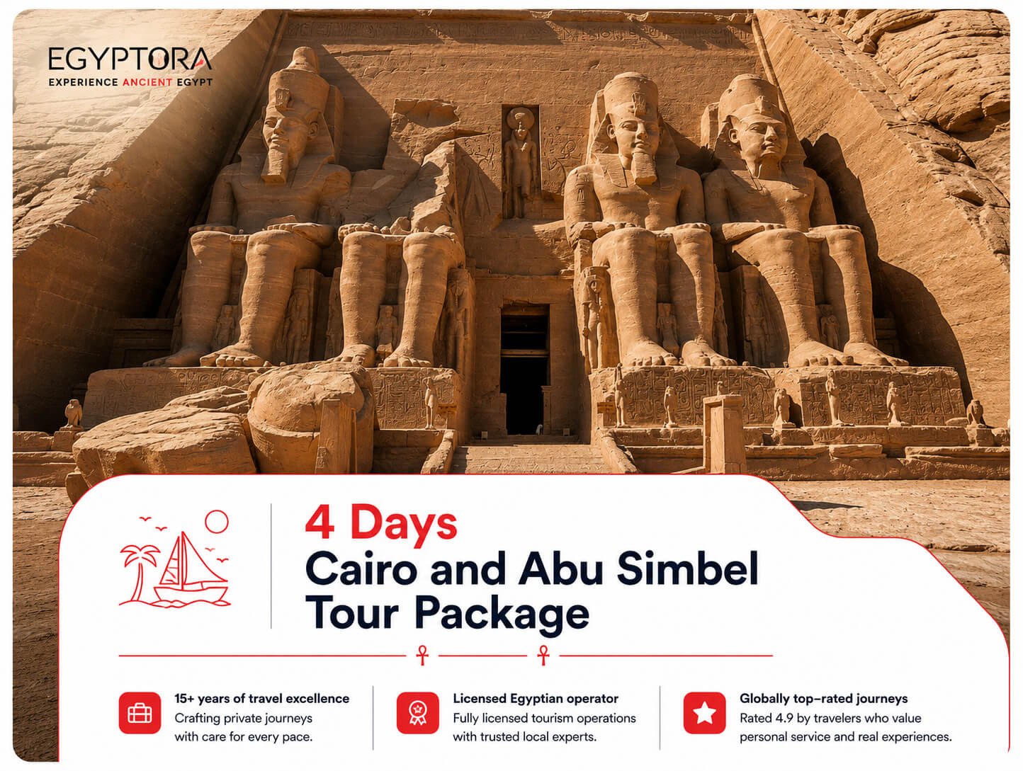 4 Days Cairo and Abu Simbel Tour Package